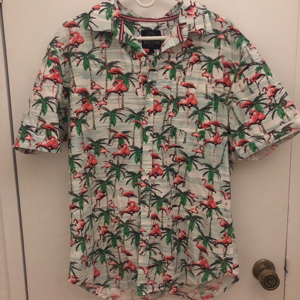 Men’s Flamingo SS Button Down